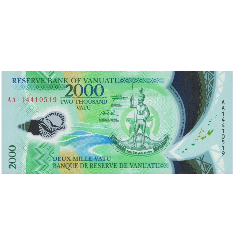 Vanuatu 2.000 Vatu 2014 ND Pick 14 Polímero
